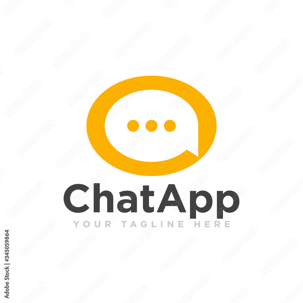 Chat Logo Design Vector Illustration Chat Logo Design Vector Illustration