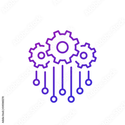 integration line icon, vector design