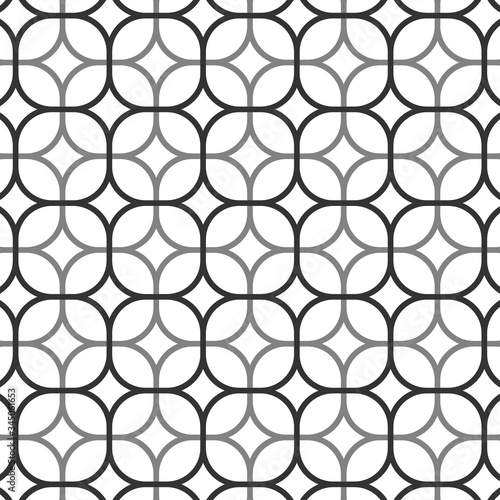 seamless abstract linear pattern with rounded square.black and gray texture.