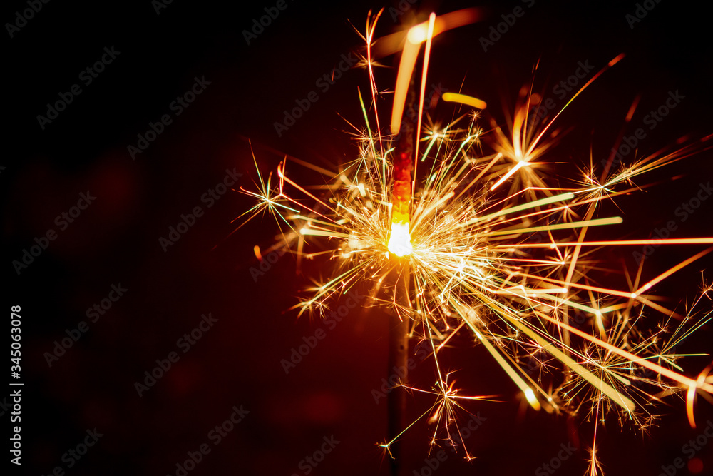 Sparkler background. Christmas and new year sparkler holiday background..