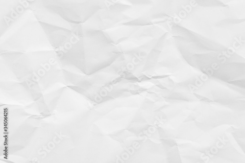 White crumpled paper texture background..