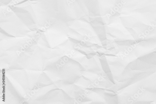 White crumpled paper texture background..