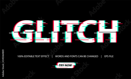 Glitch Text Effect with editable font