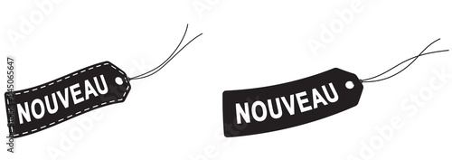 ÉTIQUETTE NOUVEAU NOIR ET BLANC