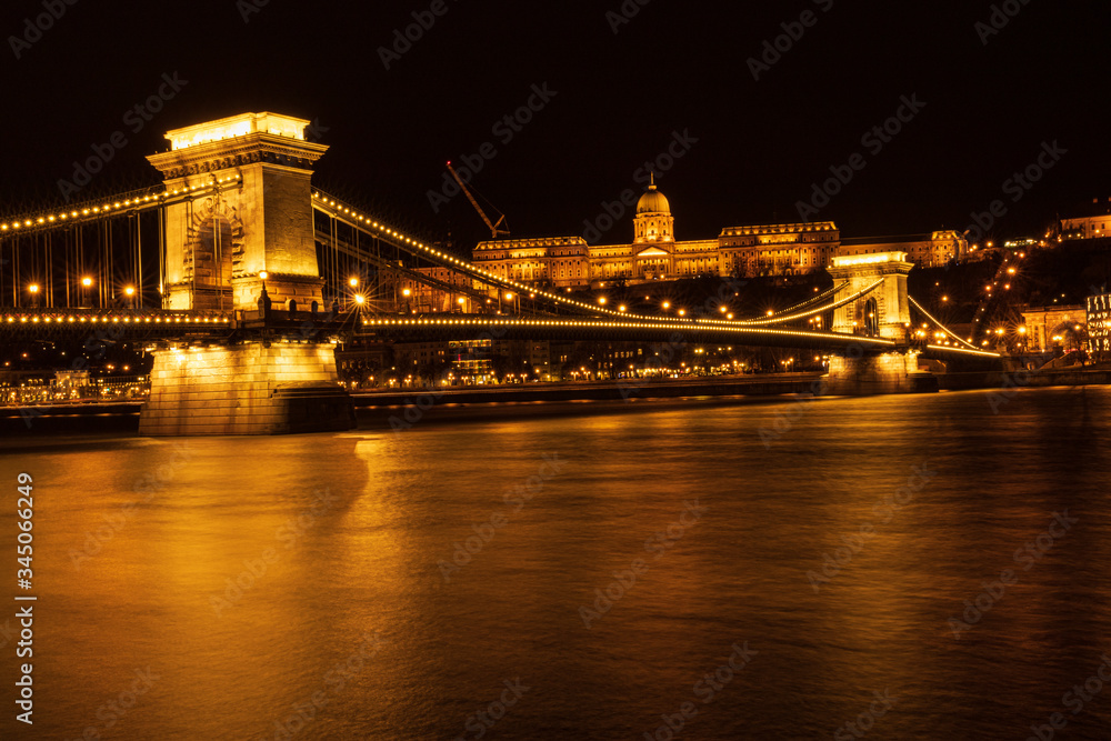 night view of budapest - long exposure