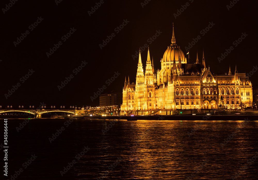 night on the danube with parliament