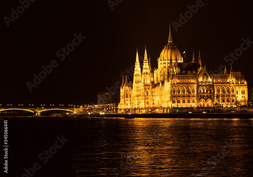 night on the danube with parliament