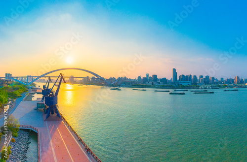 Lupu Bridge, Huangpu River, Shanghai, China