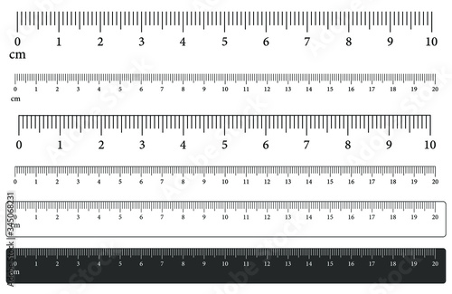 Ruler scale measure line. Measurement scale texture pattern. Vector illustration image. Isolated on background. 