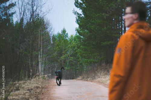 young man in the forest