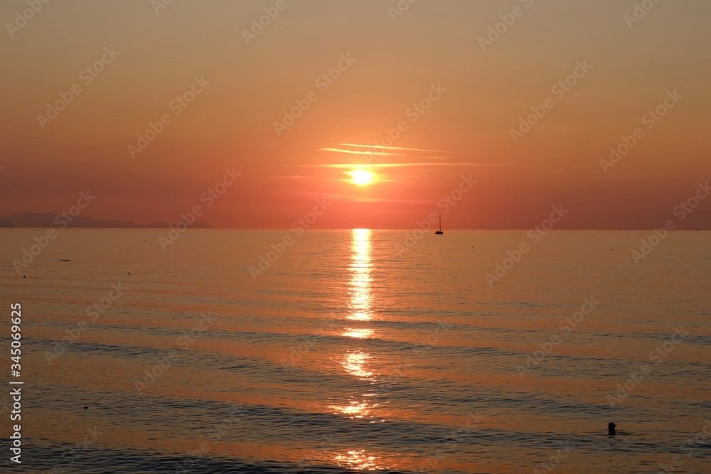 Obraz premium Sonnenuntergang in Cefalù
