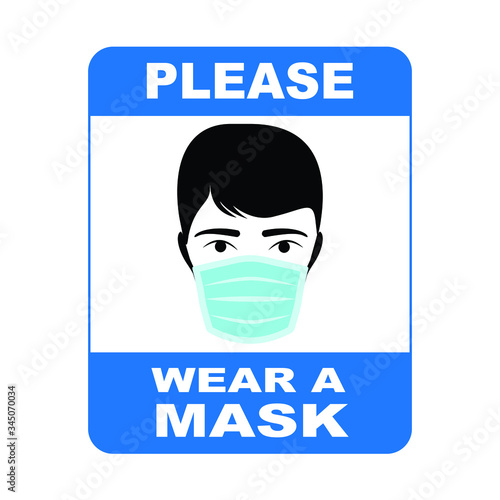 Please wear a mask sign