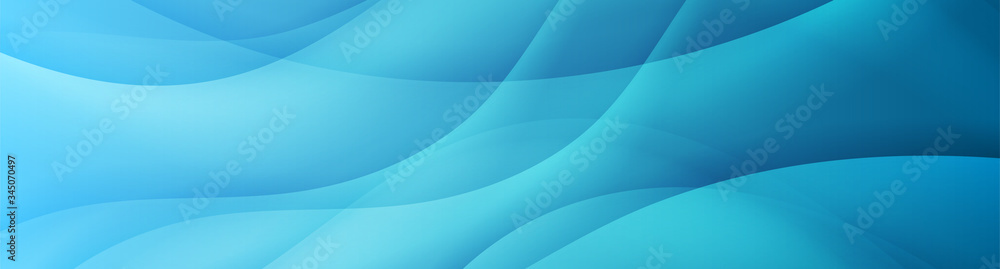 Abstract shiny light blue smooth waves banner design. Vector wavy header background Abstract shiny light blue smooth waves banner design. Vector wavy header background