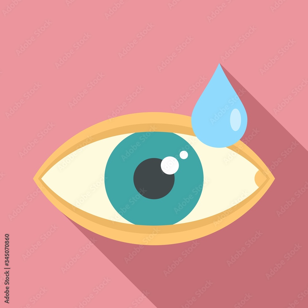 Medical eye drop icon. Flat illustration of medical eye drop vector icon for web design Medical eye drop icon. Flat illustration of medical eye drop vector icon for web design