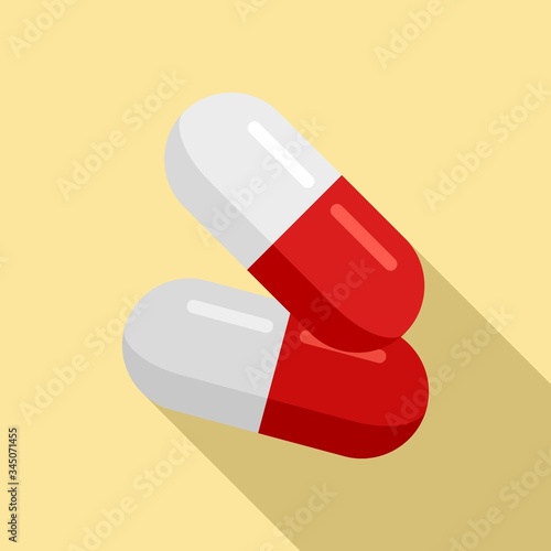 Diabetes capsule icon. Flat illustration of diabetes capsule vector icon for web design