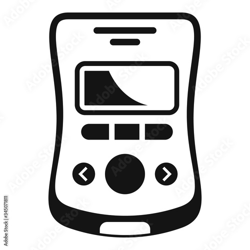 Diabetes glucometer icon. Simple illustration of diabetes glucometer vector icon for web design isolated on white background