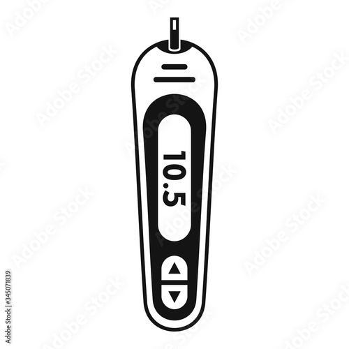 Blood glucometer icon. Simple illustration of blood glucometer vector icon for web design isolated on white background