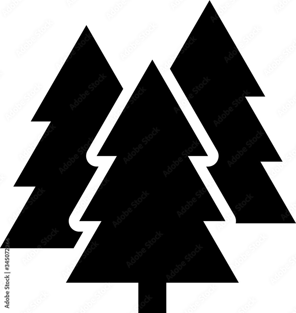 Forest tree camping vector icon Forest tree camping vector icon