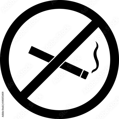 No smoking, smoking not allowed vector icon design