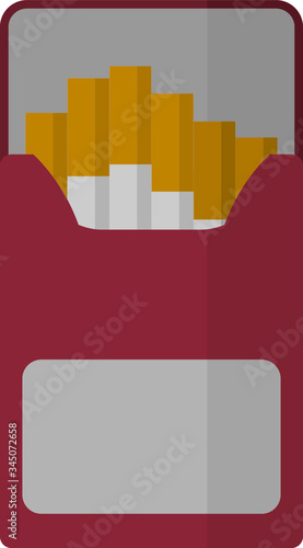 Cigarette pack open, smoking vector icon