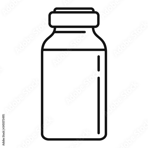 Insulin dose bottle icon. Outline insulin dose bottle vector icon for web design isolated on white background