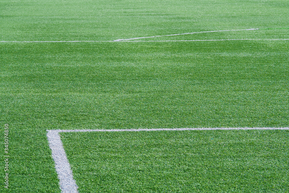 Obraz premium soccer field green with markup elements