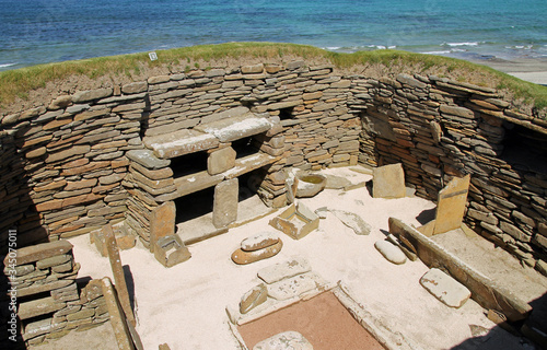 Skara Brae prehistoric settlement, Orkney, Scotland