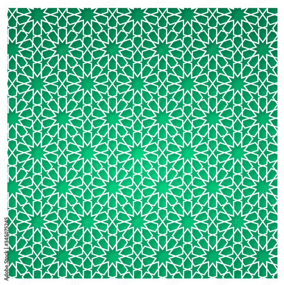 Fototapeta premium green seamless islamic pattern