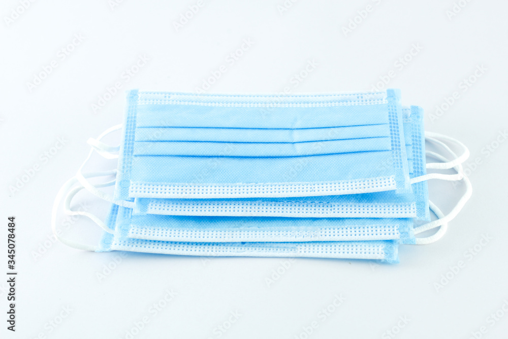 fabric cotton face mask on White background fabric cotton face mask on White background