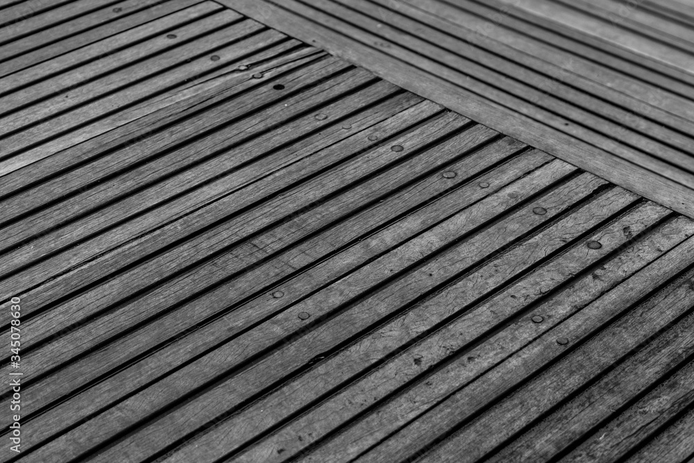 old wood floor texture with diagonal line view from above