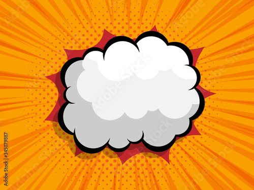 comic background with blank boom speech bubble