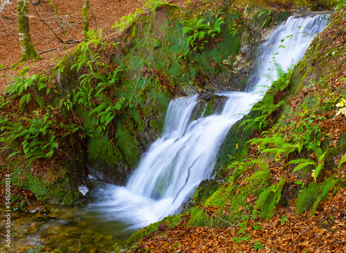 Waterfall in the reservoir of Leurtza  Navarra