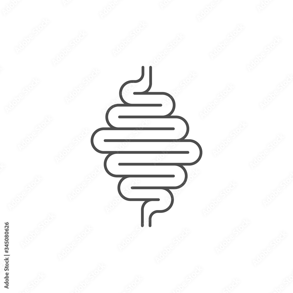 Intestines and digestive system line icon Intestines and digestive system line icon