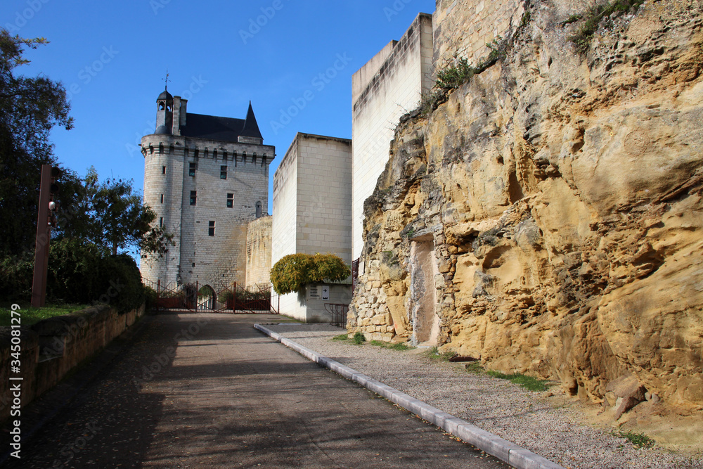medieval castle in chinon (france)