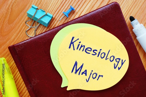 Educational concept meaning Kinesiology Major with phrase on the piece of paper.