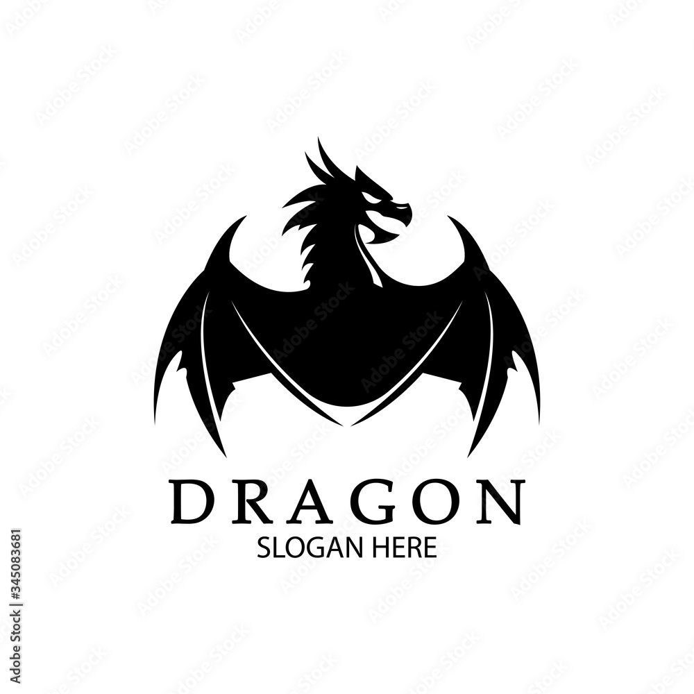 Fototapeta premium Dragon vector icon illustration