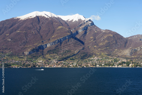 Winter landscape along the Como lake near Bellagio