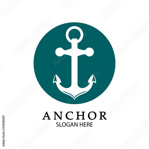 Anchor Logo Design Vector. Symbol of maritime icon or ocean business