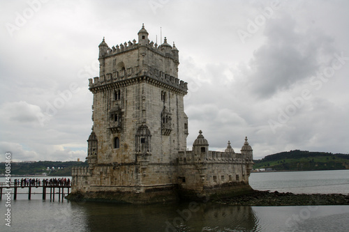 The gateway Torre de Belem in Lisbon, Portugal