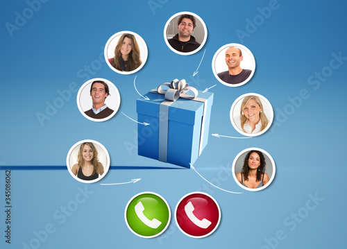 Virtual celebration with gift