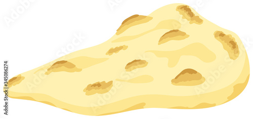 Indian food Nan  : vector illustration