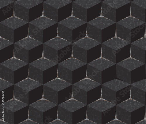 Abstract seamless cubes background