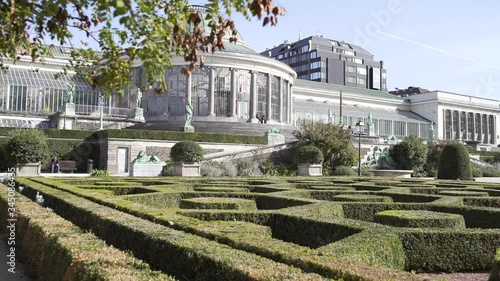 Buxus maze garden in front of Le Botanique in Brussels Belgium 01 photo