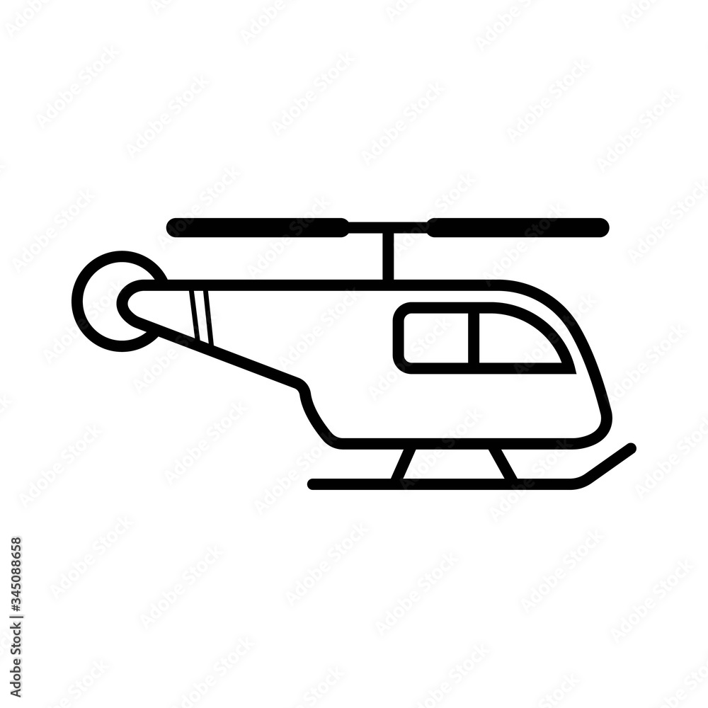 Helicopter, chopper icon. Vector illustration