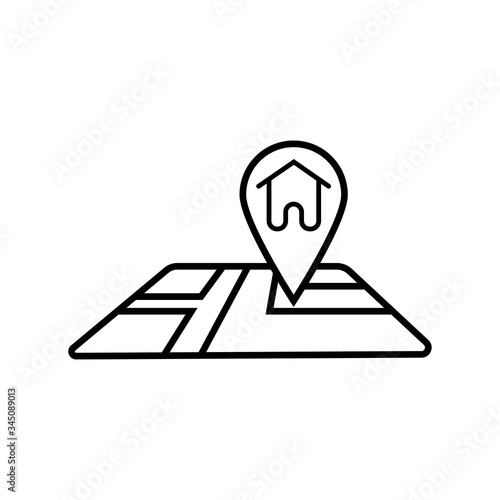 map location icon vector illustration