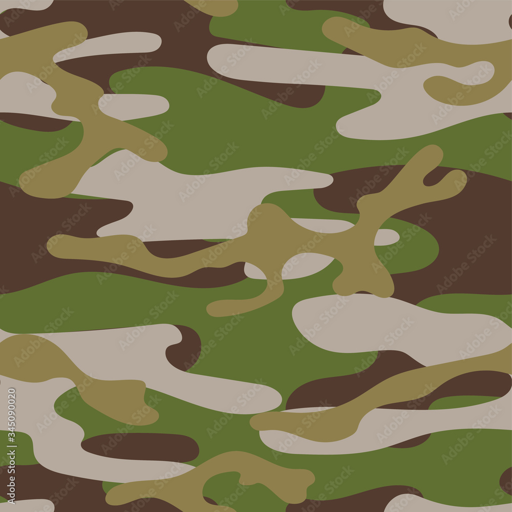 Military camouflage seamless pattern. Khaki texture. Trendy background. Abstract color vector illustration. For design wallpaper, fabric, wrapping paper. Military camouflage seamless pattern. Khaki texture. Trendy background. Abstract color vector illustration. For design wallpaper, fabric, wrapping paper.