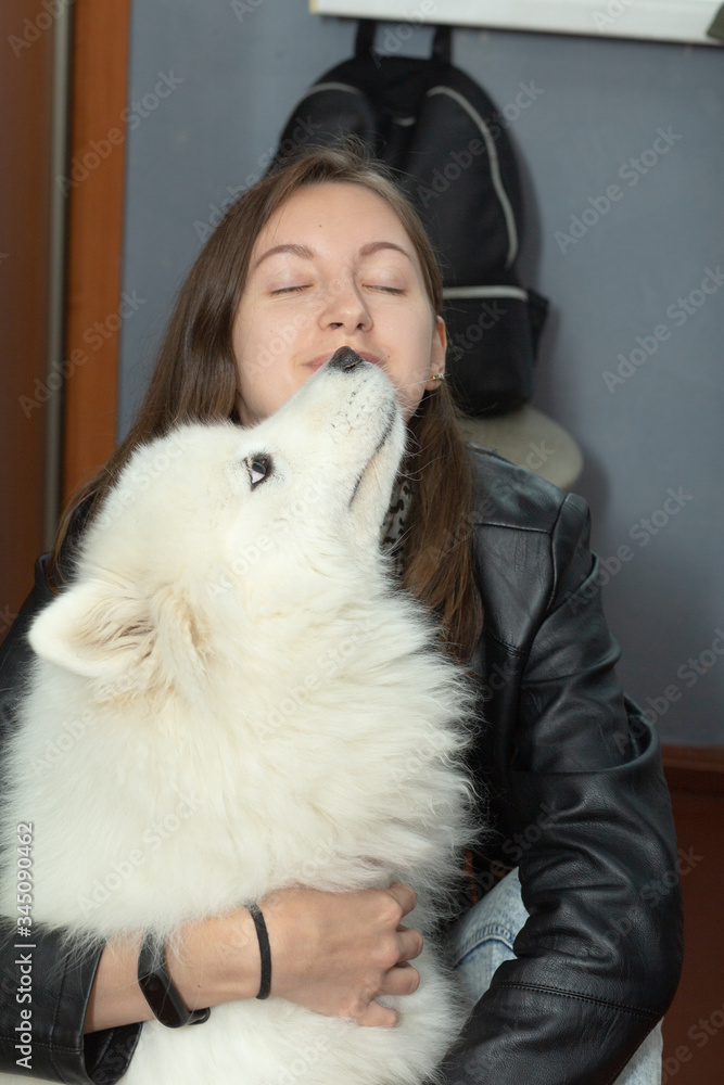 woman with dog woman with dog