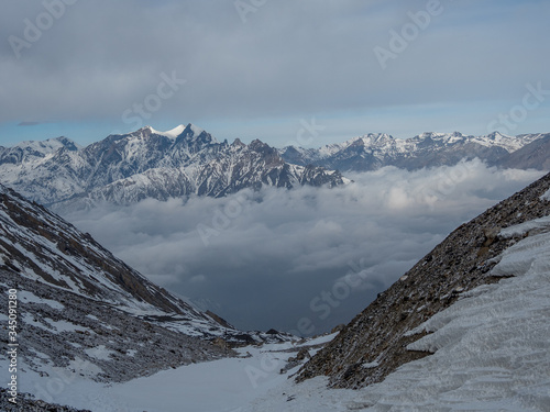 View of the pass Thorang La...