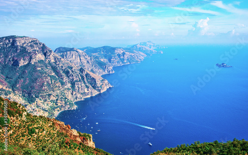 View from Path of Gods to Positano reflex