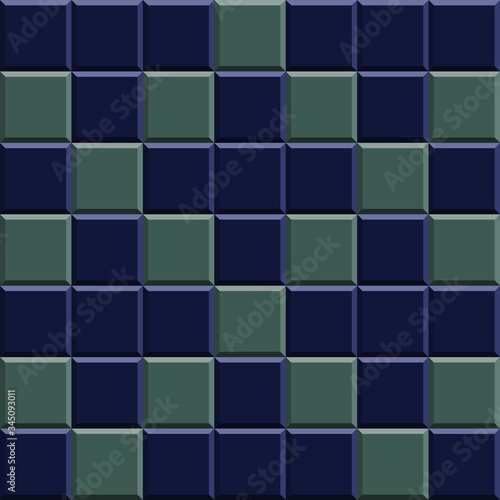 Minimal blue and Stromboli shade Geometric Square Mosaic Tile Pattern Texture